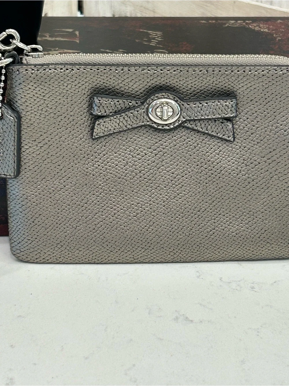 Coach SilverBow Wristlet Clutch